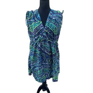 Ralph Lauren XL colorful green purple beach pool bathing suit coverup dress